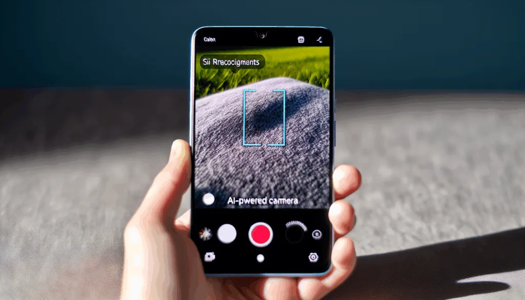 Smartphone camera interface with AI scene recognition