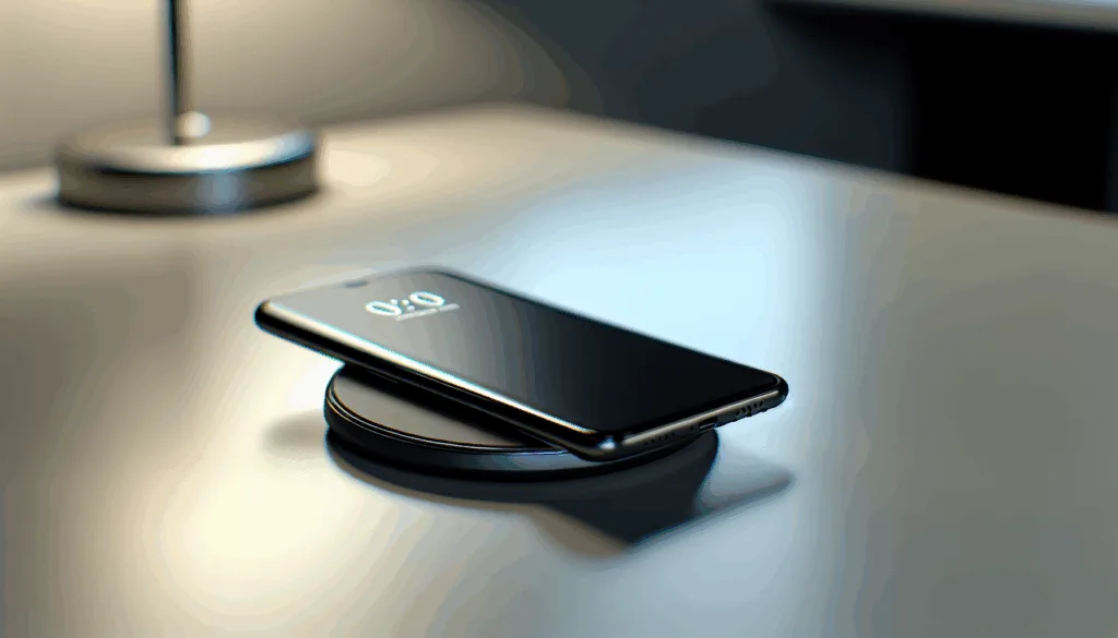 iPhone 17 Pro Max charging wirelessly on a sleek pad