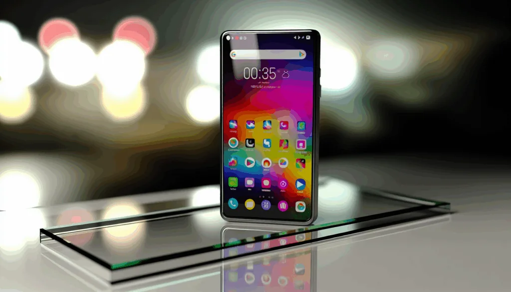 Samsung Galaxy smartphone on a modern table