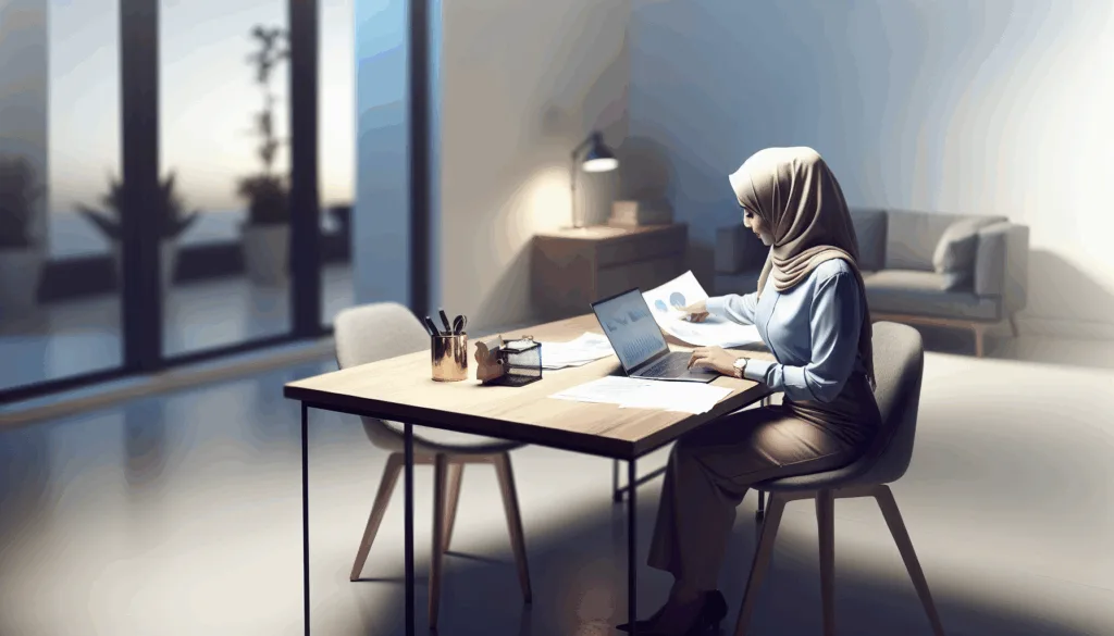 Person reviewing financial documents