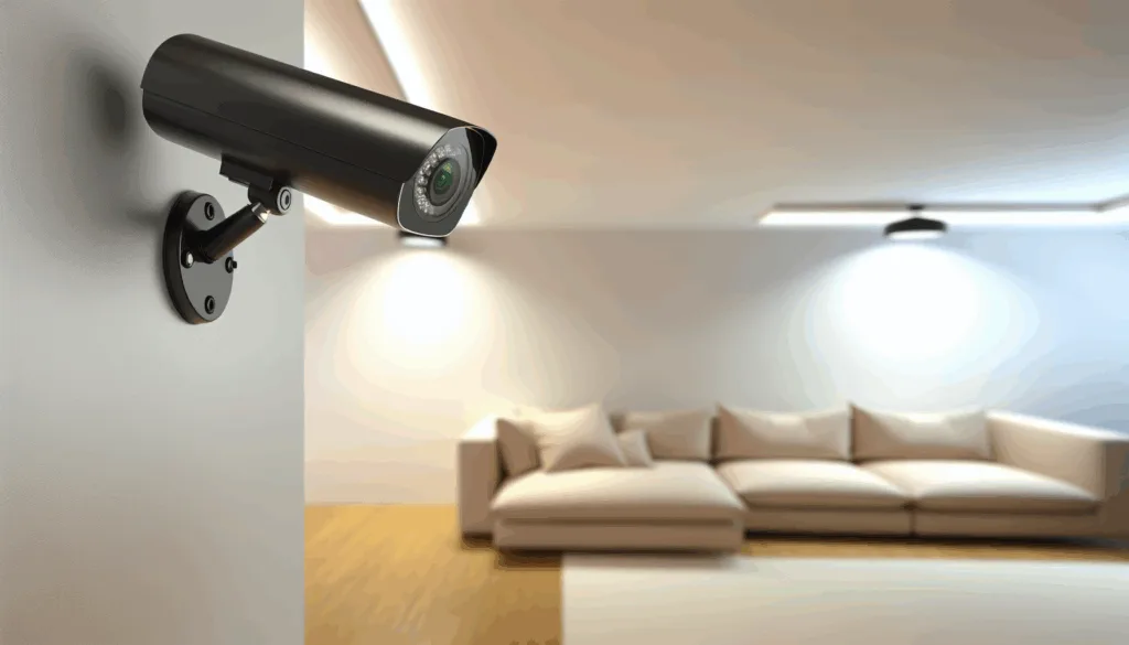 Smart security system in a modern home